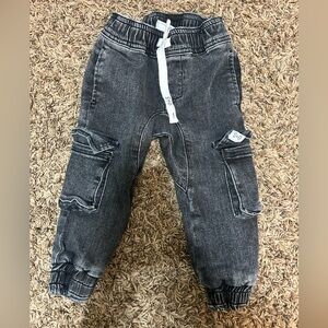 Stylish Gray Kids Cargo Jeans